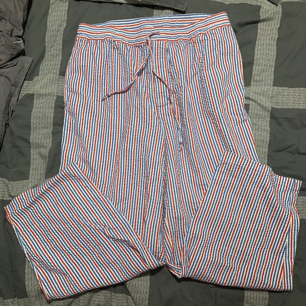 Vintage Nautica Pajama Pants Size Large Red White & Blue